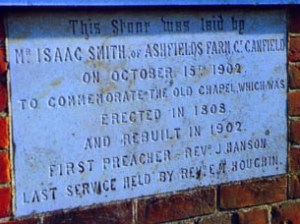 Foundation stone of new chapel (b)