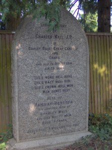 Memorial of Charles Wall